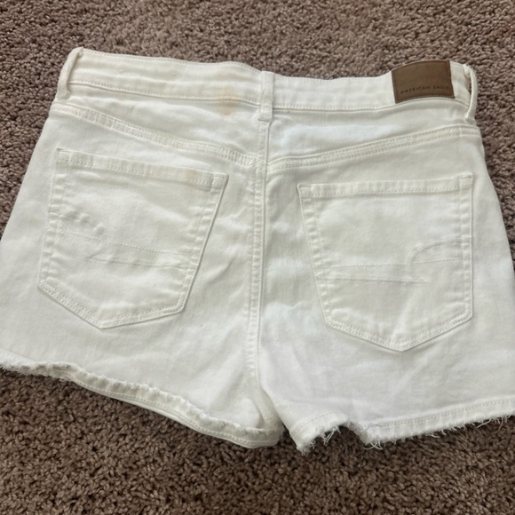 American eagle outfitters shortie shirts high waisted White Denim Shorts sz8 - Picture 5 of 7